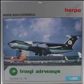 Herpa Wings, Iraqi Airways, Ilyushin IL-76, 513852, Reg.YI-ANI, 1,500 Scale