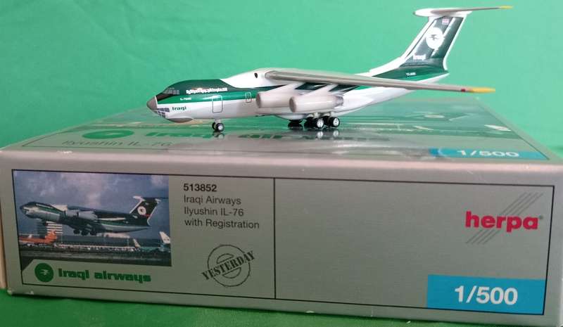 Herpa Wings, Iraqi Airways, Ilyushin IL-76, 513852, Reg.YI-ANI, 1,500 Scale