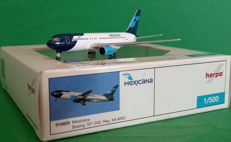 Herpa Wings, Mexicana, Boeing 767-200, 515825, Reg. XA-MXO, 1,500 Scale