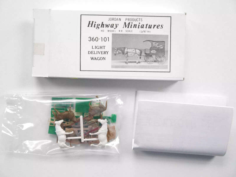Jordan Products, Highway Miniatures Light Delivery Wagon JP360-101 HO Scale