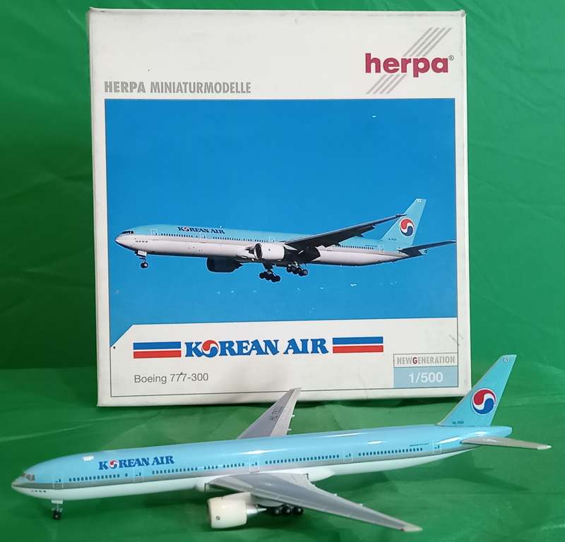 Herpa Wings, Korean Air B777-300, 506601, 1:500, HL7533