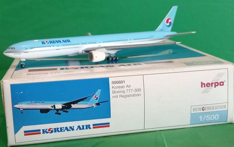 Herpa Wings, Korean Air B777-300, 506601, 1:500, HL7533