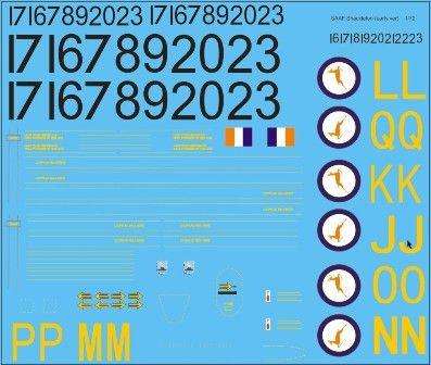 MAV Decals, SAAF Shackleton - (Early Version) Decals, 1/72 Scale