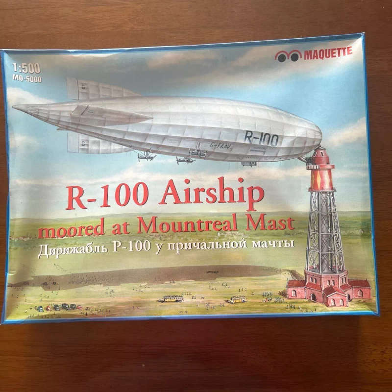 Maquette, R-100 Airship moored at Mountreal Mast No. MQ-5000 | 1:500