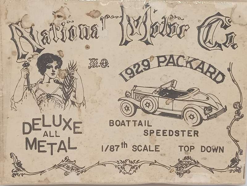 National Motor Co. 1929 Packard Boattail Speedster Deluxe Top Down 1704 All Metal 1/87 Scale
