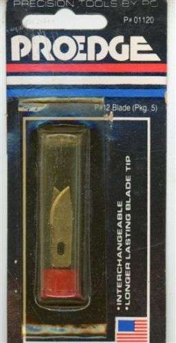 Proedge Precision Tools, Carded 5 pack #12 Blade Fits PRO #1, #3, and #4 handles No. 01120