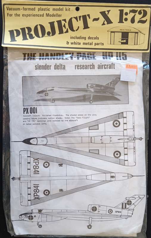Project-X, Handley-Page HP 115 Slender delta research aircraft Maintrack Models | No. PX-001 | 1:72