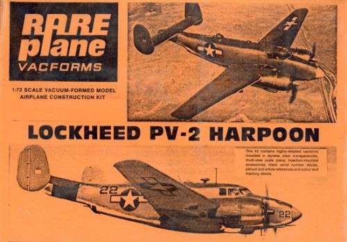 Rare Plane, Vintage VAC-FORMED Lockheed Harpoon Model Aircraft Kit - 1:72