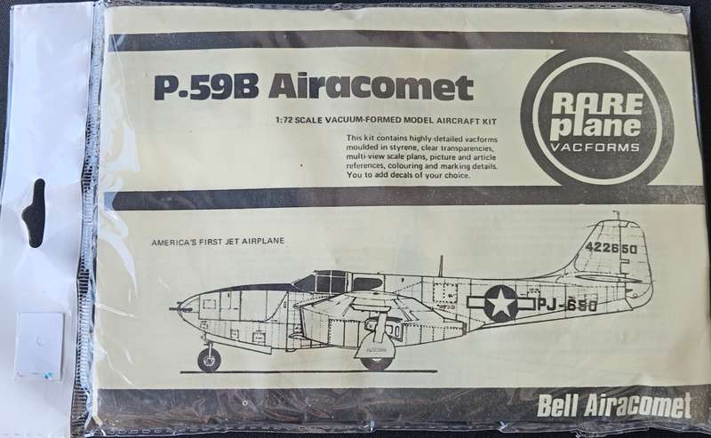 RARE PLANE VINTAGE Bell P-59B Airacomet 1,72 Scale
