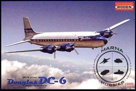 Roden Model, Delta Airlines Douglas DC-6 Medium-Range Airliner No. 304 | 1:144