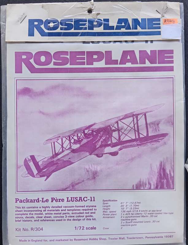 Roseplane, Packard-Le Père LUSAC-11 No. R/304 | 1:72 Scale