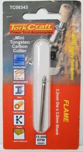 Tork Craft  Power Tools Accessories, Frame 3.2mm Dia x 3.2mm Shank TC08343