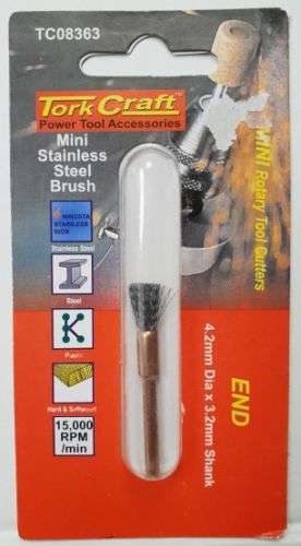 Tork Craft  Power Tools Accessories, End 4.2mm Dia x 3.2mm Shank TC08363