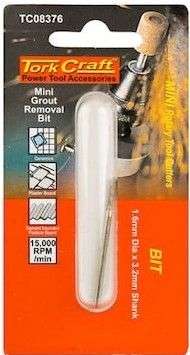 Tork Craft  Power Tools Accessories, Bit 1.6mm Dia x 3.2mm Shank TC08376