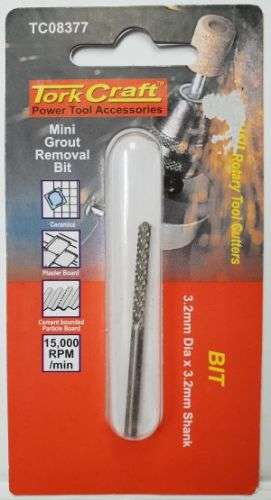 Tork Craft  Power Tools Accessories, Bit 3.2mm Dia x 3.2mm Shank TC08377