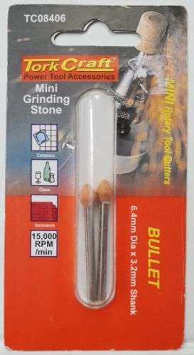 Tork Craft  Power Tools Accessories, Bullet 6.4mm Dia x 3.2mm Shank TC08406