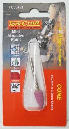 Tork Craft  Power Tools Accessories, Cone 12.7mm x 3.2mm Shank TC08421