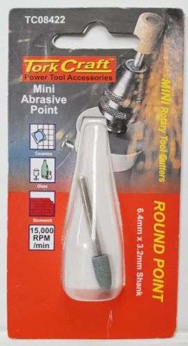 Tork Craft, Round Point 6.4mm  x 3.2mm Shank TC08422