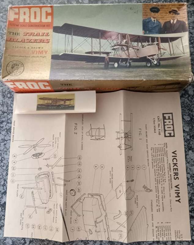 FROG, The Trail Blazers Vickers Vimy Vintage F163 1:72 (1964) First non-stop trans-atlantic Flight