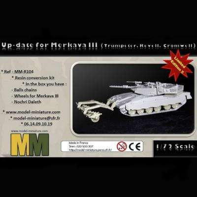 Model Miniature, Up-date for Merkava III (Trumpeter, Revell, Cromwell Models) 1/72 Scale