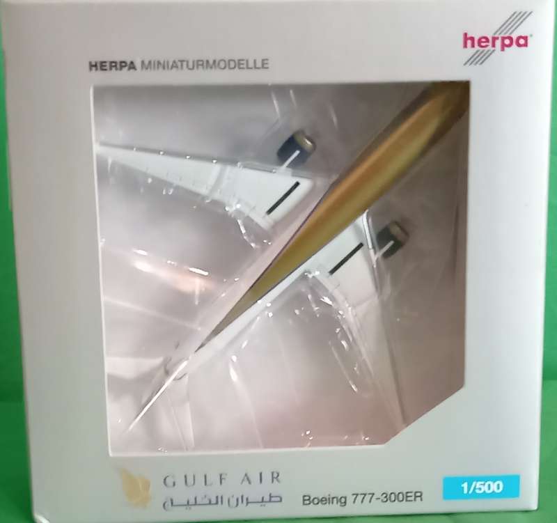 Herpa Wings, Gulf Air Boeing 777-300ER VT-JEG (518543)  1:500 Scale