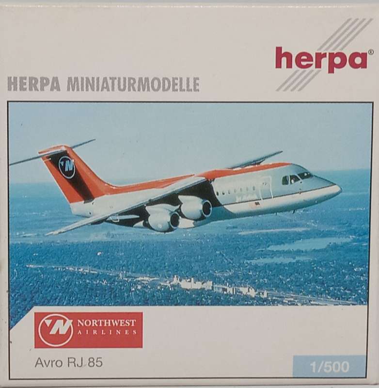 Herpa Wings, Northwest Airlink, Avro RJ 85,  Reg. N527XJ, 509657, 1,500 Scale