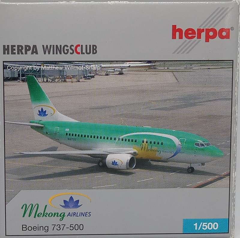 Herpa Wings, Club Mekong Airlines Boeing 737-500 1:500 XU-735 514736