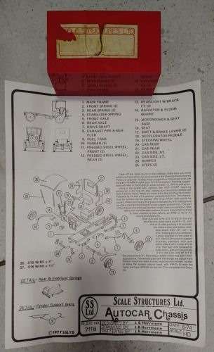 Scale Structures Limited, HO, Kit Autocar Chassis SSL7118