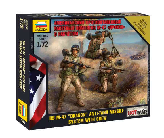 US M-47 Dragon Anti-Tank Missile System with Crew Zvezda | No. 7415 | 1:72