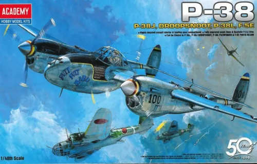 P-38J, Droopsnoot, P-38L, F-5E Academy | No. 12282 | 1:48
