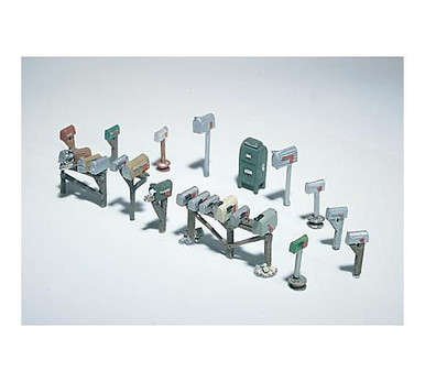 Woodland Scenics, Assorted Mailboxes Kit D206 HO Scale