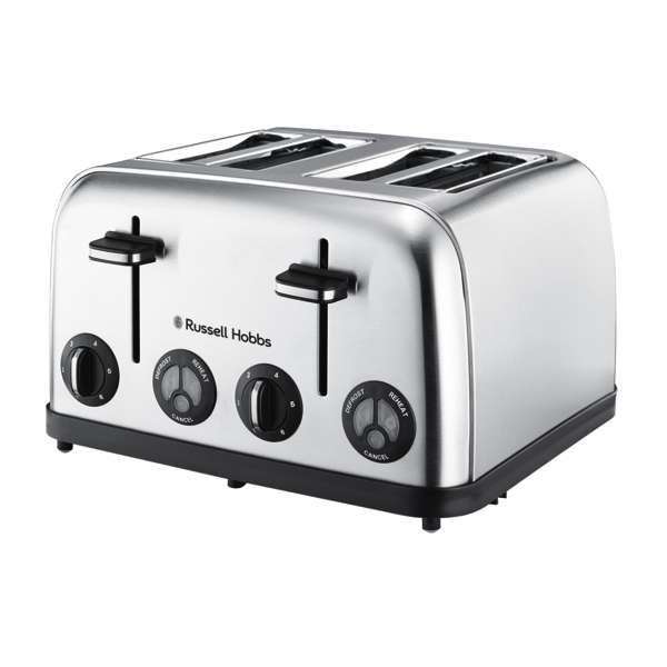 Russell Hobbs 4 Slice Stainless Steel Toaster 13976SS - Grade A Refurb