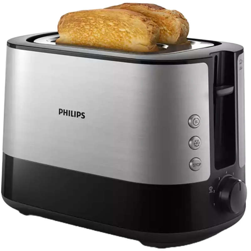 Philips  Viva Collection Toaster 2 Slice - Silver & Black - Brand New