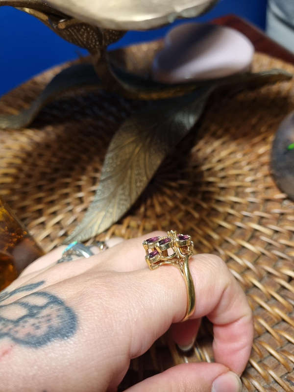 Vintage 18kt gold plated Amethyst Ring