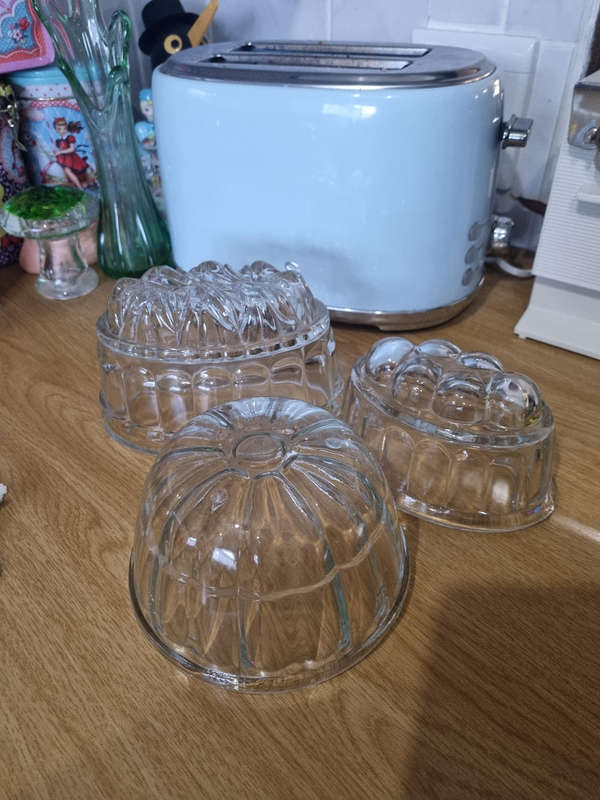 Trio of vintage jelly moulds