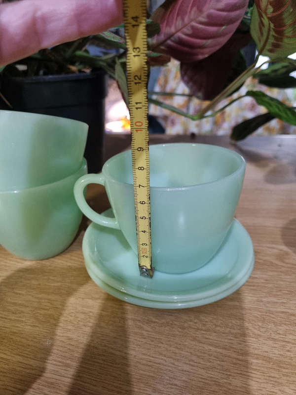 Jadeite Cups and Saucers