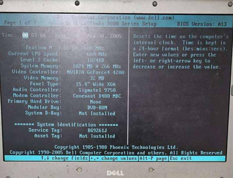 Dell latitude D800