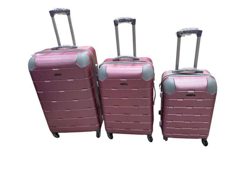 Le Emporer 3 Piece Luggage Set - Pink