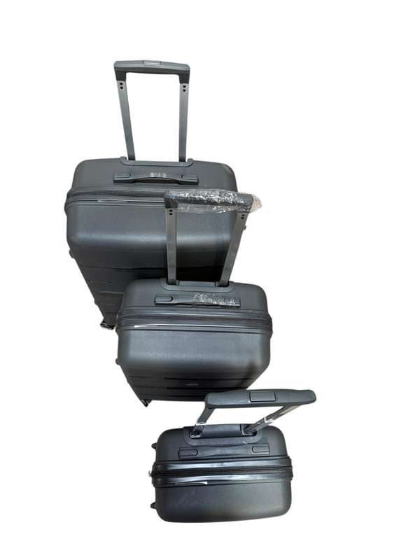Premium 3-piece Hard Shell Luggage Set with 360° Rubber Spinner Wheels