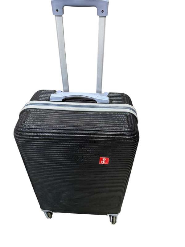 2 piece hard shell luggage set - 22 inch & 26 inch (black) check-in suitcase 4 wheels