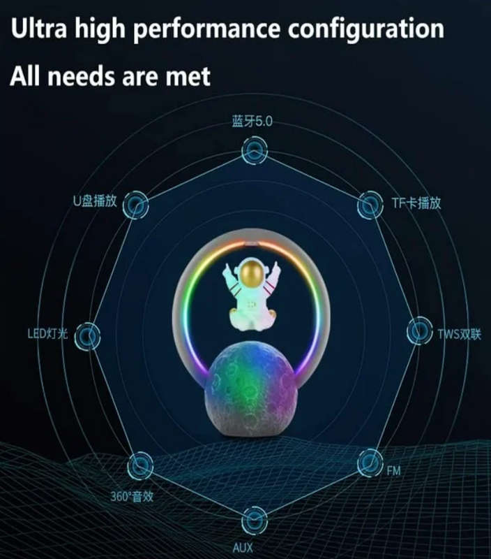 Bluetooth Maglev Speaker Wireless Astronauts RGB Speaker