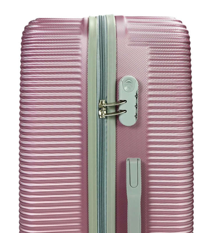 3 Piece Hard Outer Shell Luggage Set - Rose Pink