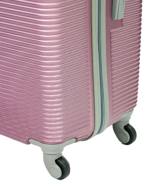 3 Piece Hard Outer Shell Luggage Set - Rose Pink