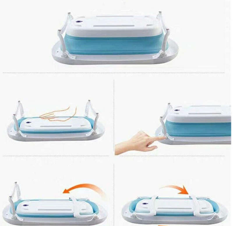 Baby Large Foldable Bathing Tub - Blue