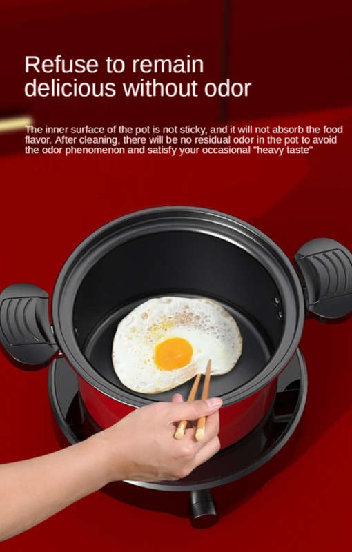 Non-stick micro pressure cooker 3.5L Cooking Capicty-Stainless Still-RED