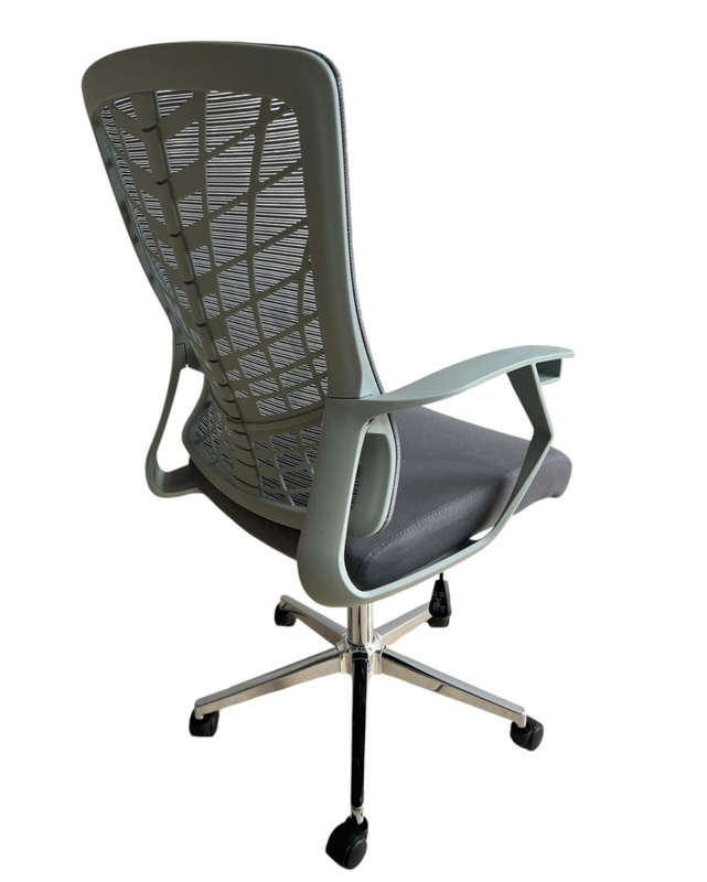 Spiderweb Mesh Office Chair - Ergonomic Comfort & Stylish Design - Grey