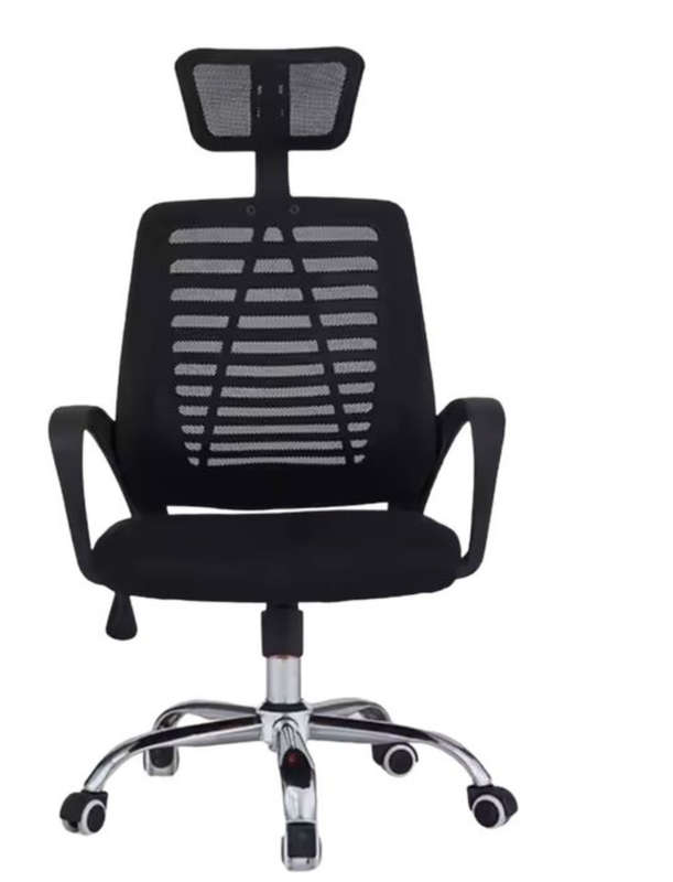 Premium ergonomic mesh chair with headrest and steel base