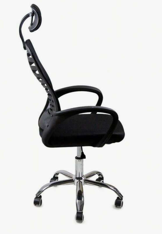 Premium ergonomic mesh chair with headrest and steel base
