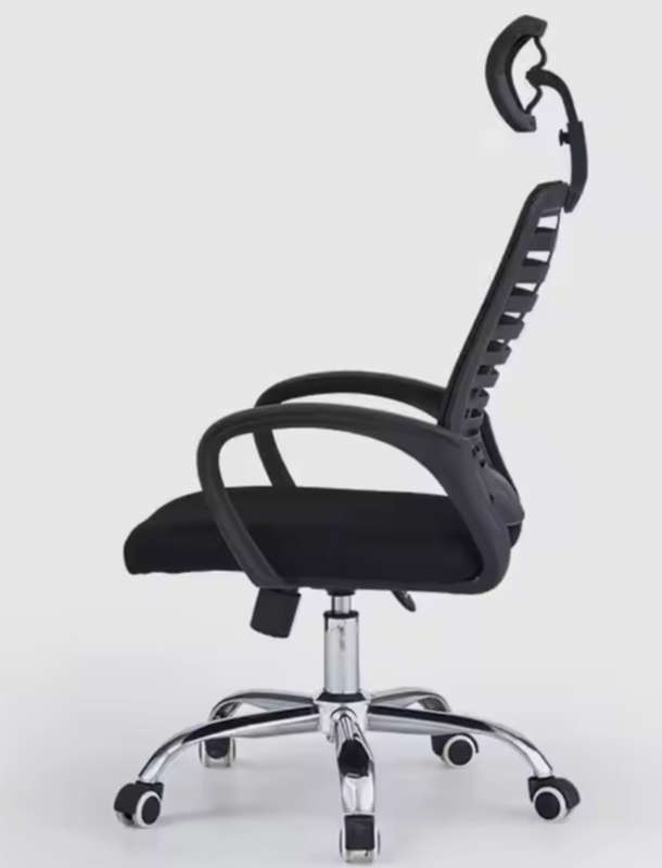 Premium ergonomic mesh chair with headrest and steel base