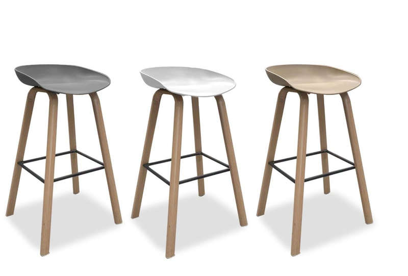 ZIMBALI Kitchen Bar Stool - Stone Grey (Pre - Assembled)